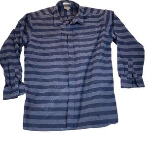 L.L. Bean Men's Heavy Shirt Size XXL Tall Traditional Long Sleeve Button Up Navy